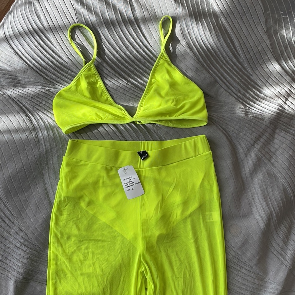 Neon Yellow Top and Bottom Set